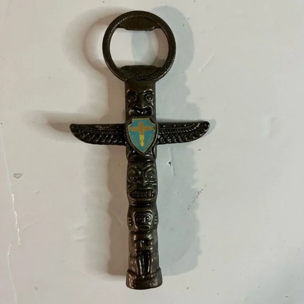 Vintage Totem Pole Souvenir Bottle Opener – British Columbia Collectible